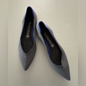 Rothy's |  The Point, Grey Birdseye Ballet Flat Shoes. Size: 9.5